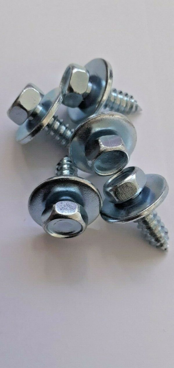 14-X-3463-x19-HEX-HEAD-ACME-SEM-SCREW-WITH-CAPTIVE-WASHER-QTY100-BZP-CR3-293638627330